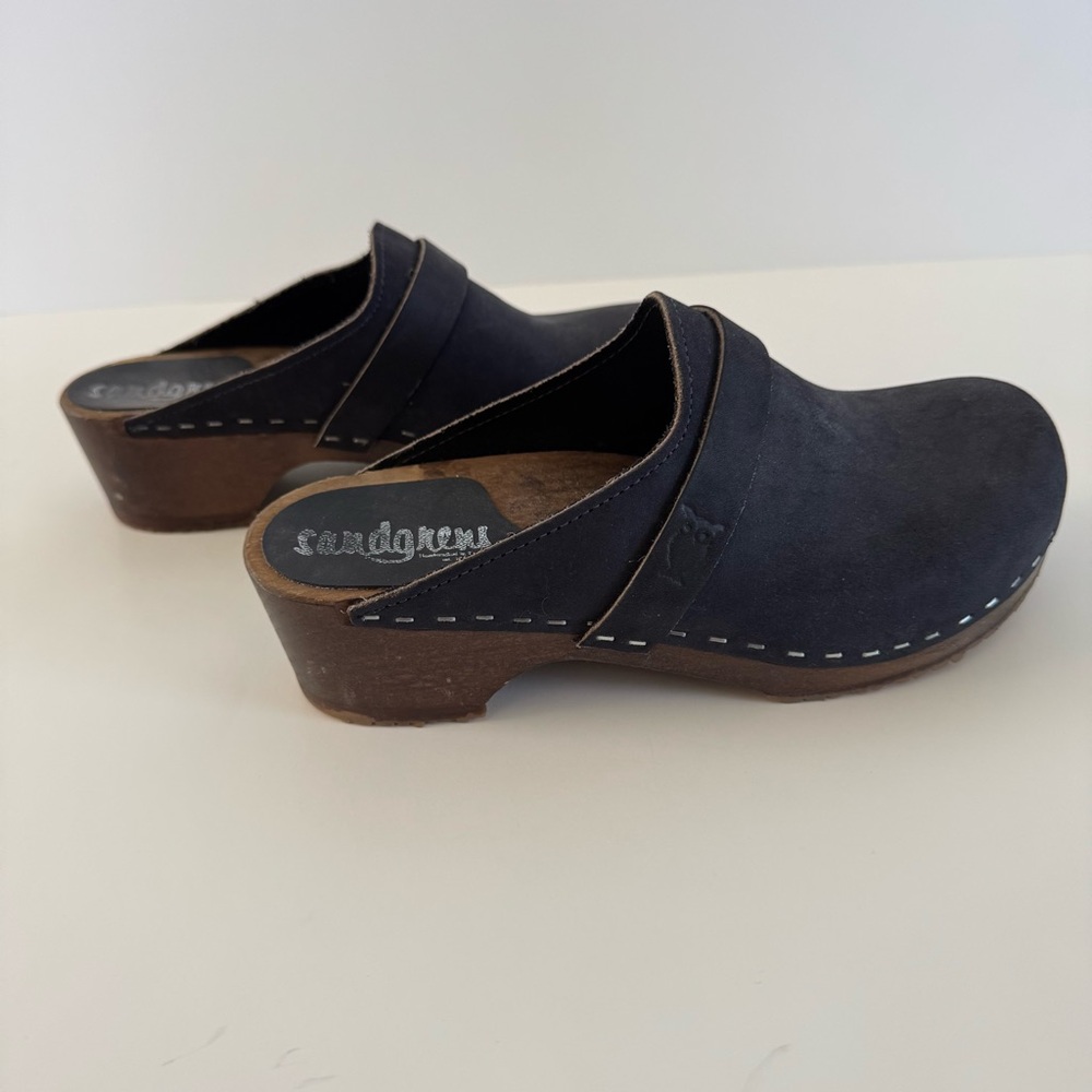 Sandgrens Clogs Mules Tokyo Classic 37 Matte Black Leather 6 / 6.5